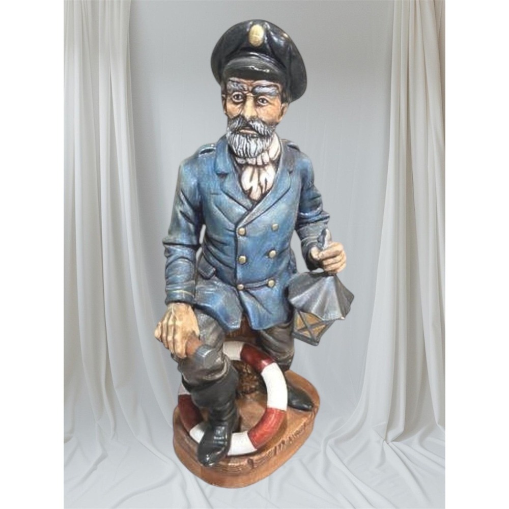 SEA CAPTAIN STATUE YAMAKUNI CHINA HAND CRAFT JAPAN 14"